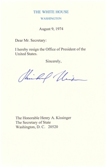1974 Richard Nixon Signed Presidential Resignation Letter (Beckett)